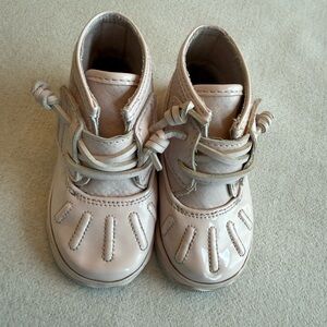 Sperry Toddler Girl Pink Patent Duck Boots - Size 4m